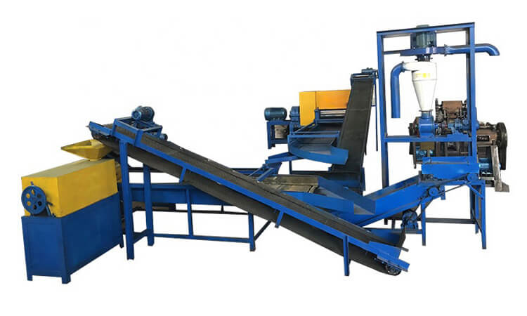 small waste tire recycling line for rubber powder production